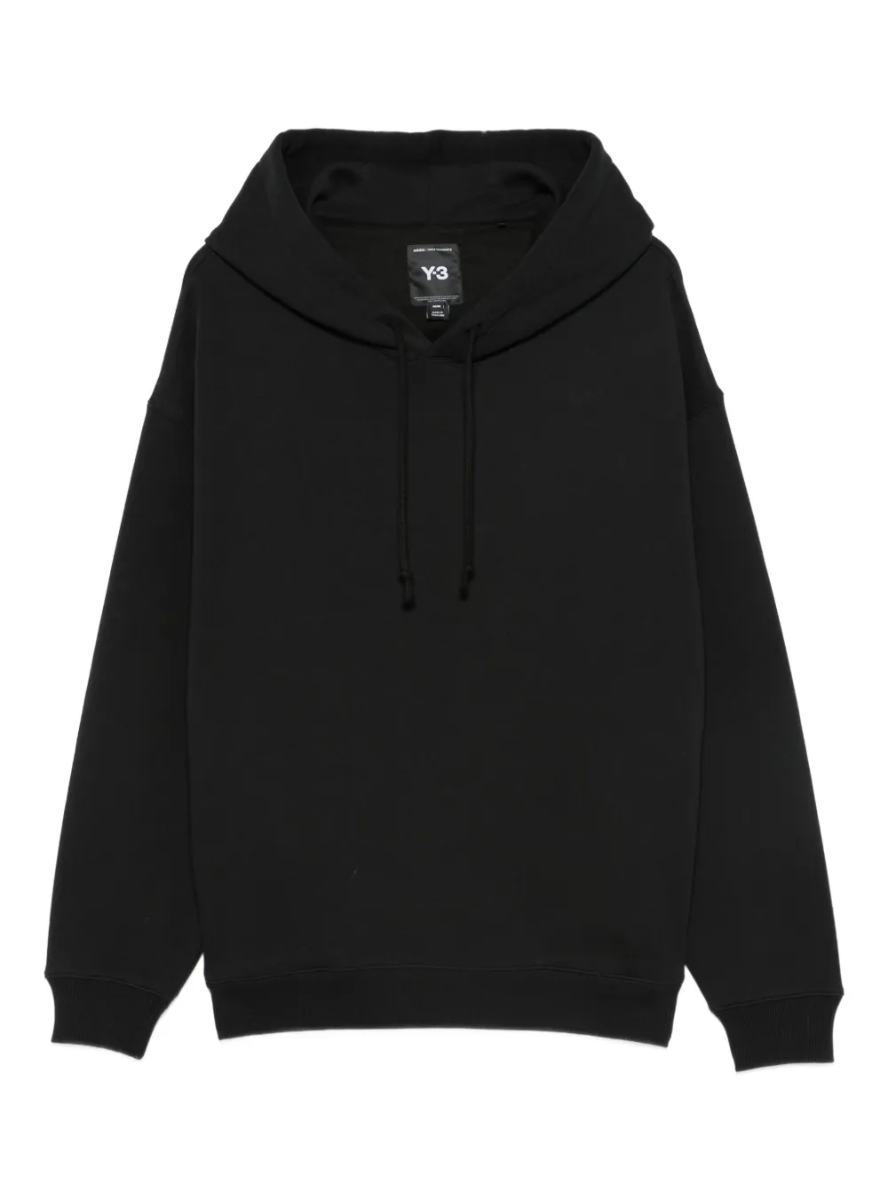 

Хлопковая толстовка с капюшоном Y-3, черный