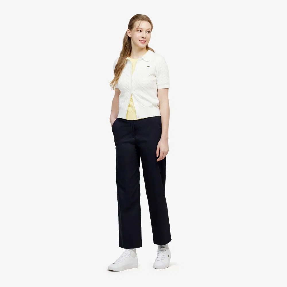 Брюки Lacoste летние прямого кроя, тёмно-синие — фото 4