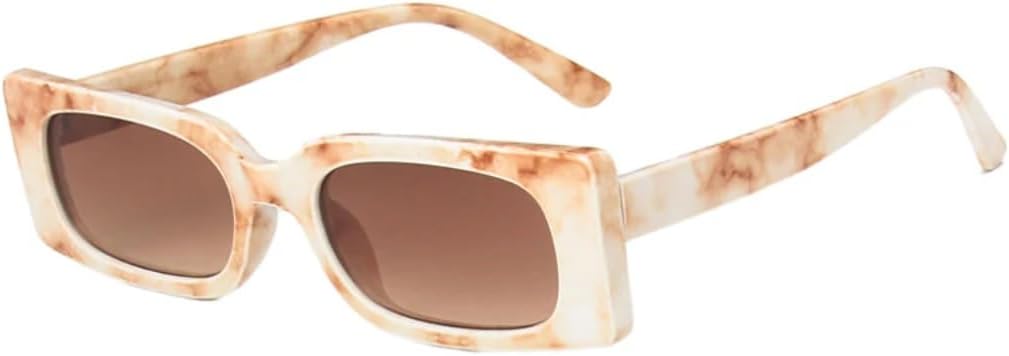 

Солнцезащитные очки с защитой UV400 | Линзы конфетного цвета, маленькая оправа | Для женщин и мужчин, для занятий спортом на открытом воздухе и вождения DSVIGF, Brown Flower Tea