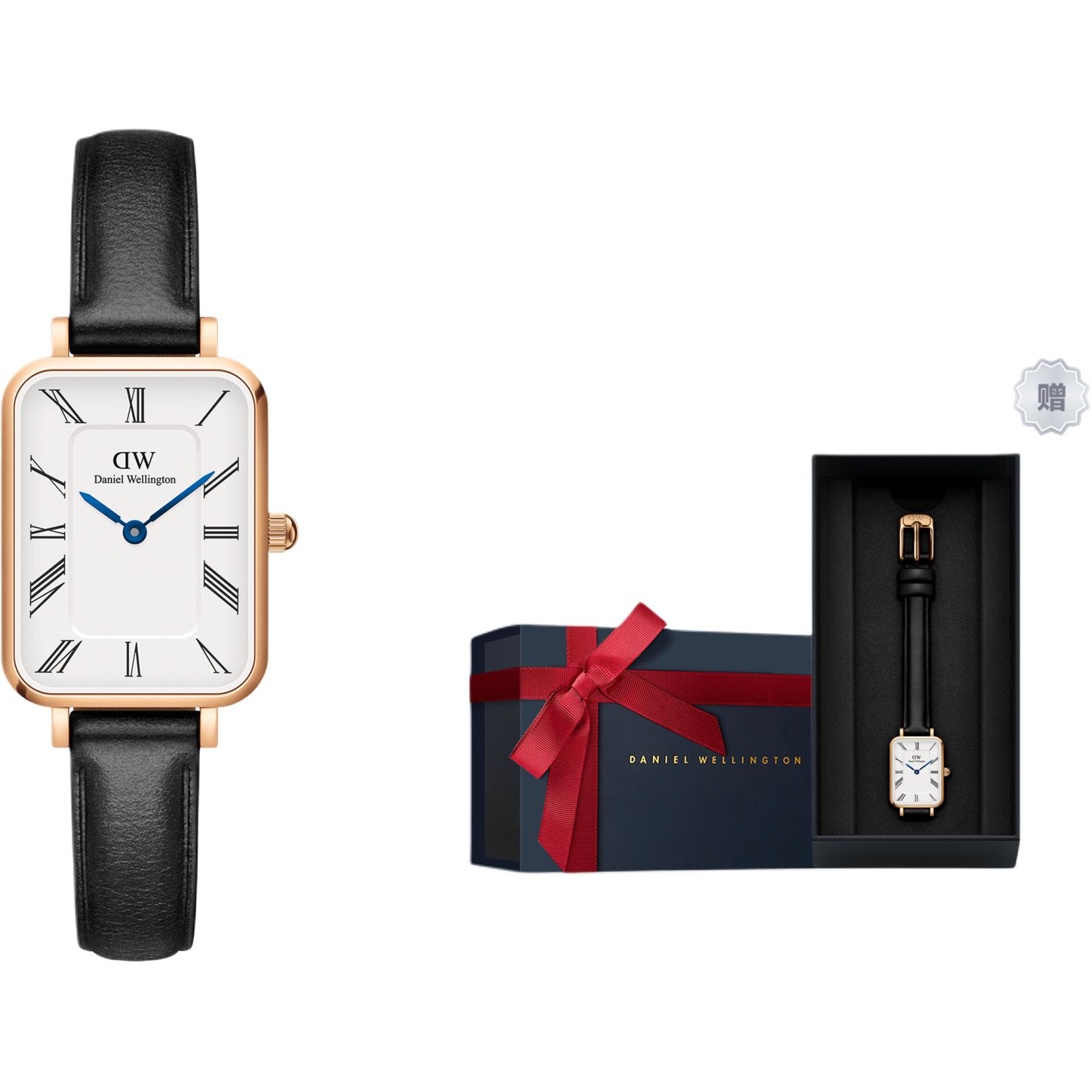 

DW/DanielWellington Часы Daniel Wellington Quadro Sheffield 20mm, Black Leather Blue Needle Watch