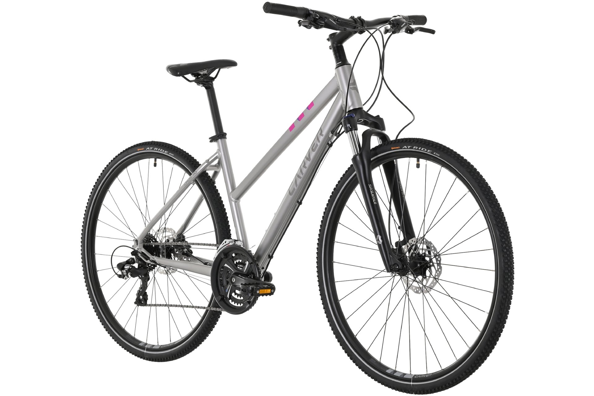 Кроссовый велосипед Carver Cinos 110 - 28 дюймов - Damen Sport - 2024, цвет Grau|midgrey darksilver pink — фото 2