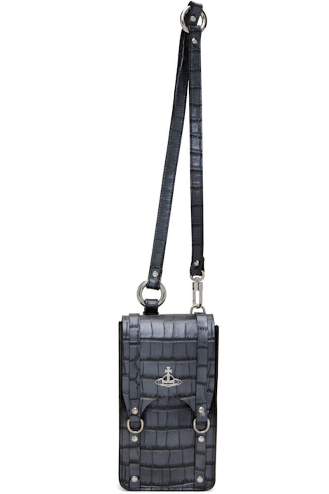 

Серая сумка Mini Max Crossbody с тиснением под крокодила Vivienne Westwood