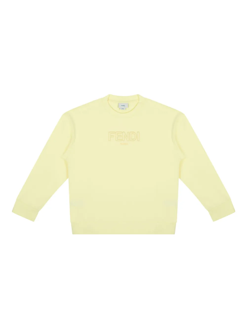 

Толстовка с вышитым логотипом FENDI KIDS, желтый