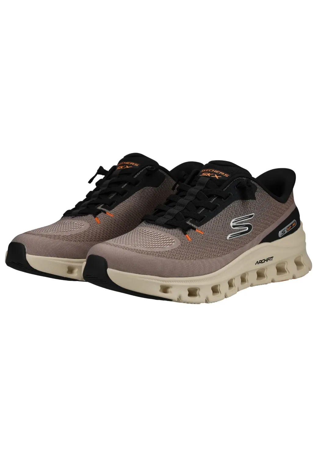Кроссовки с технологией Slip-Ins Skechers, серый/черный — фото 3