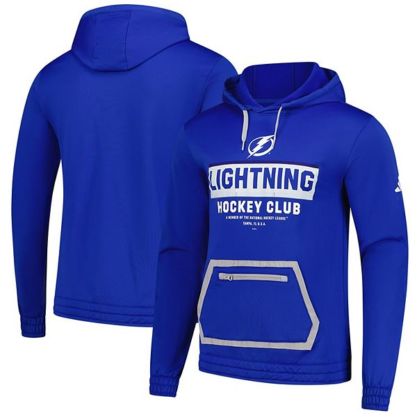 Мужской синий худи Tampa Bay Lightning Adidas