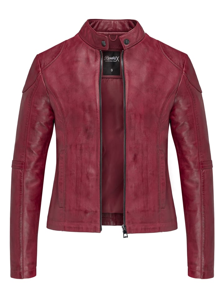 

Кожаная куртка REPUBLIX, бордовый