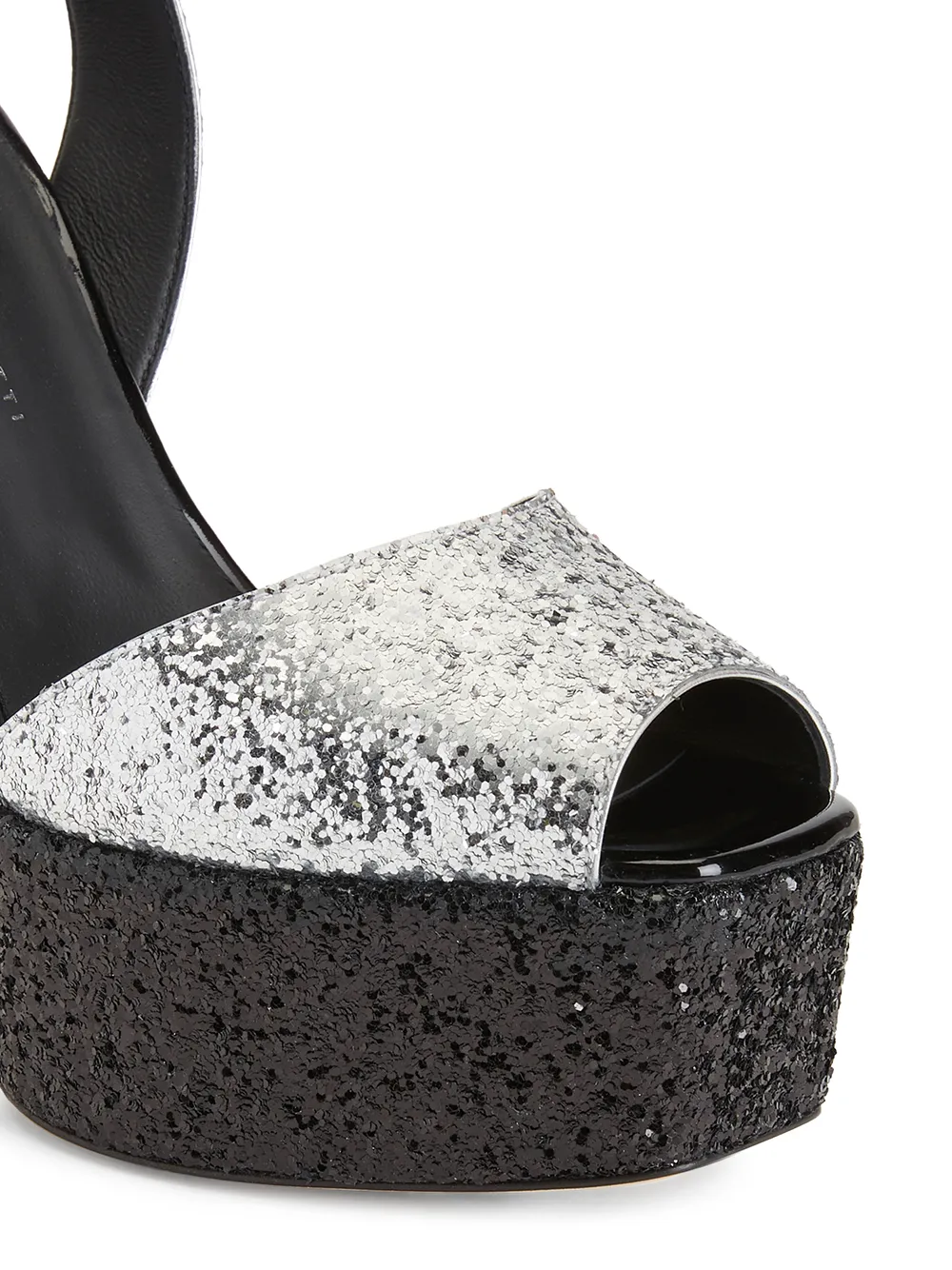 Босоножки Betty 140 с блестками Giuseppe Zanotti, серебяный — фото 4