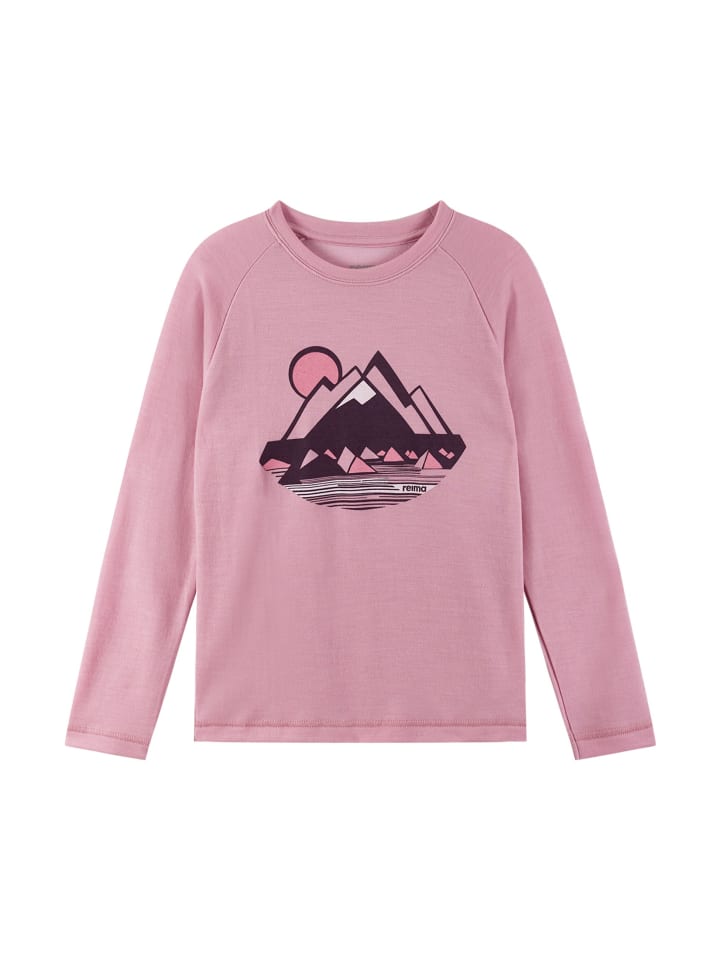 

Reima Футболка с длинными рукавами "Viisas" серо-розового цвета