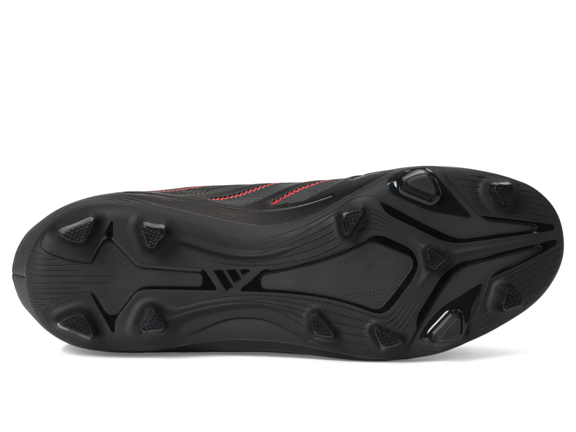 Кроссовки Adidas Kids Copa Pure 3 Club Firm Ground/Multi Ground Soccer Cleats, Black/Carbon/Lucid Red — фото 3