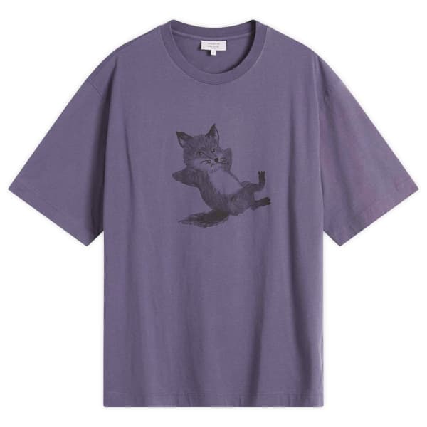 

Футболка оверсайз с принтом Maison Kitsune Chillax Maison Kitsuné, цвет fig