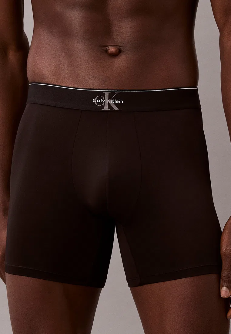 Трусы боксеры, микрофибра, Calvin Klein, черный — фото 3