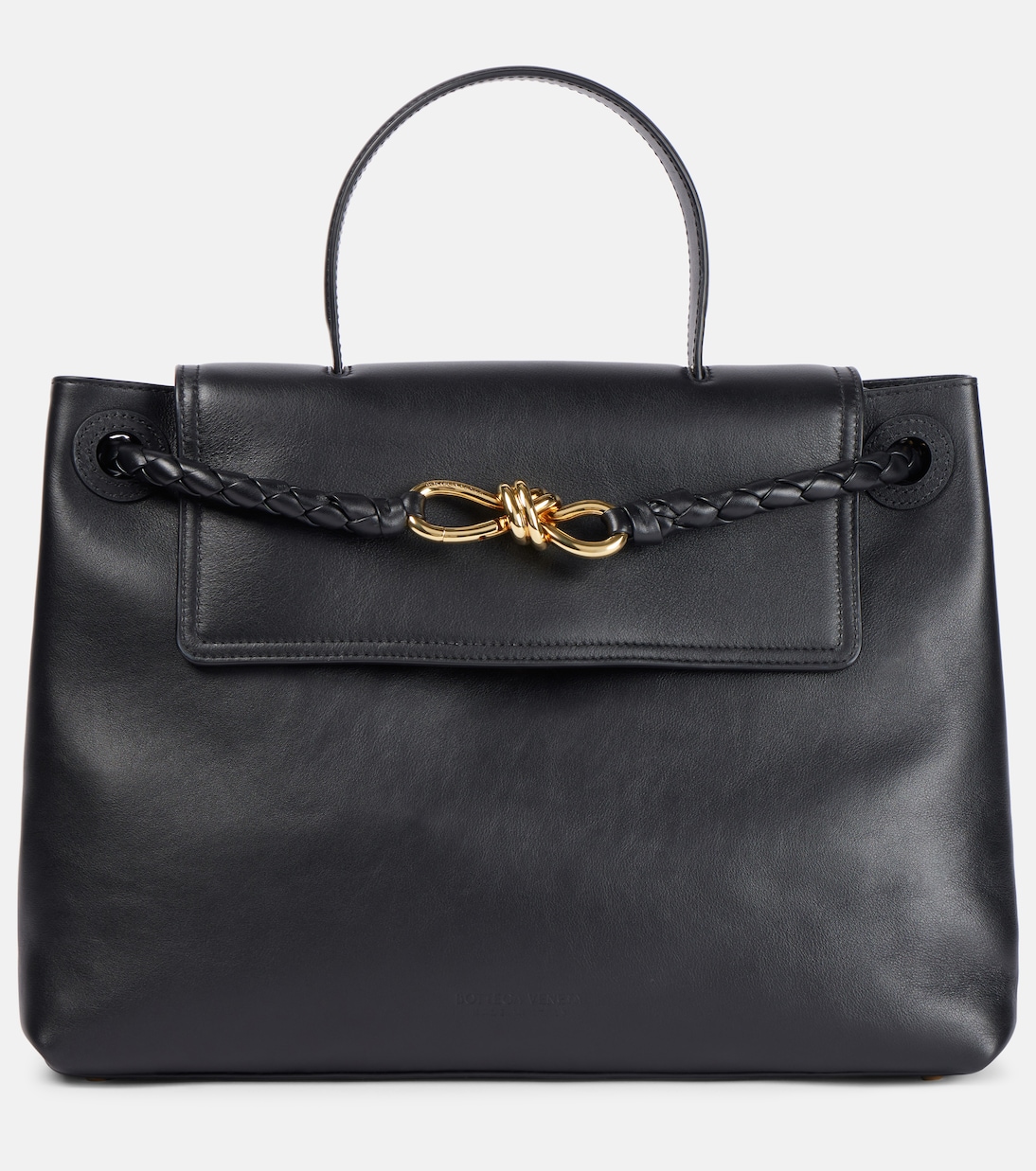 

Ciao Ciao сумка из кожи среднего размера Bottega Veneta, Black M Brass