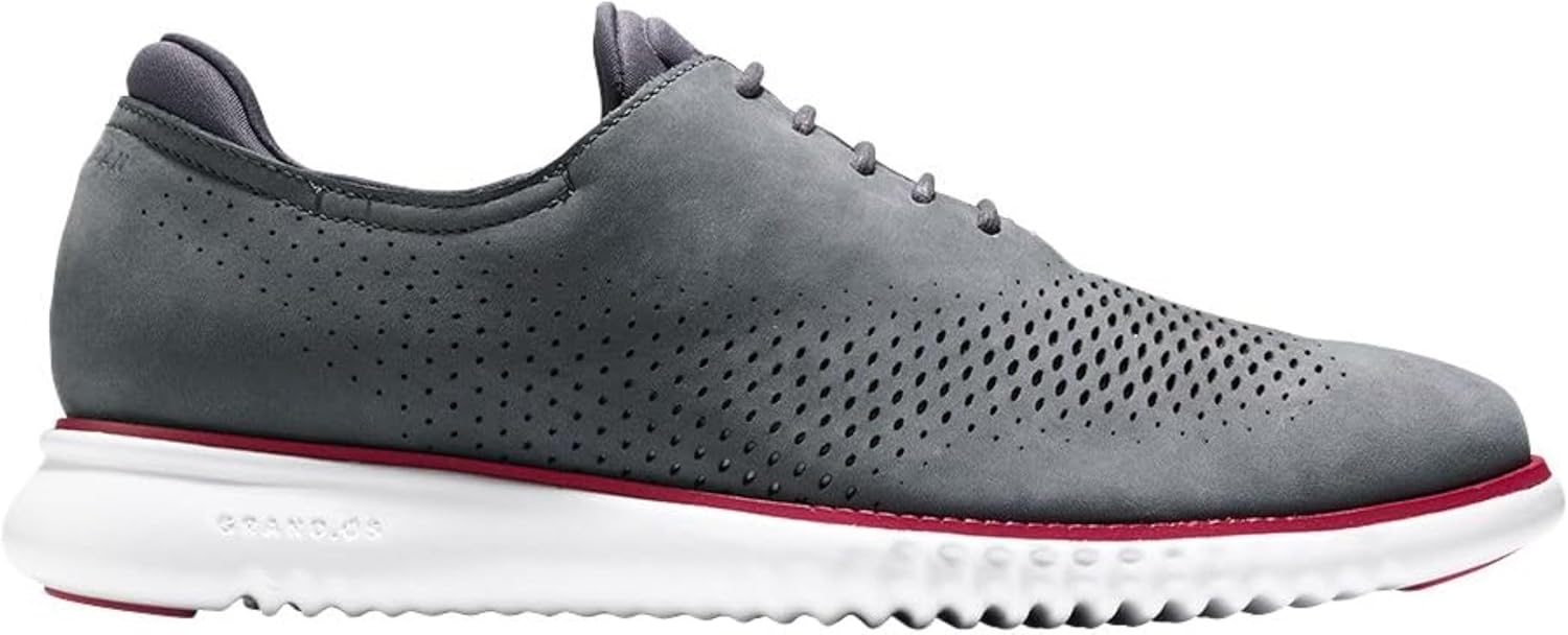 Мужские оксфорды Cole Haan 2.Zerogrand с лазерной перфорацией, белый/серый — фото 4