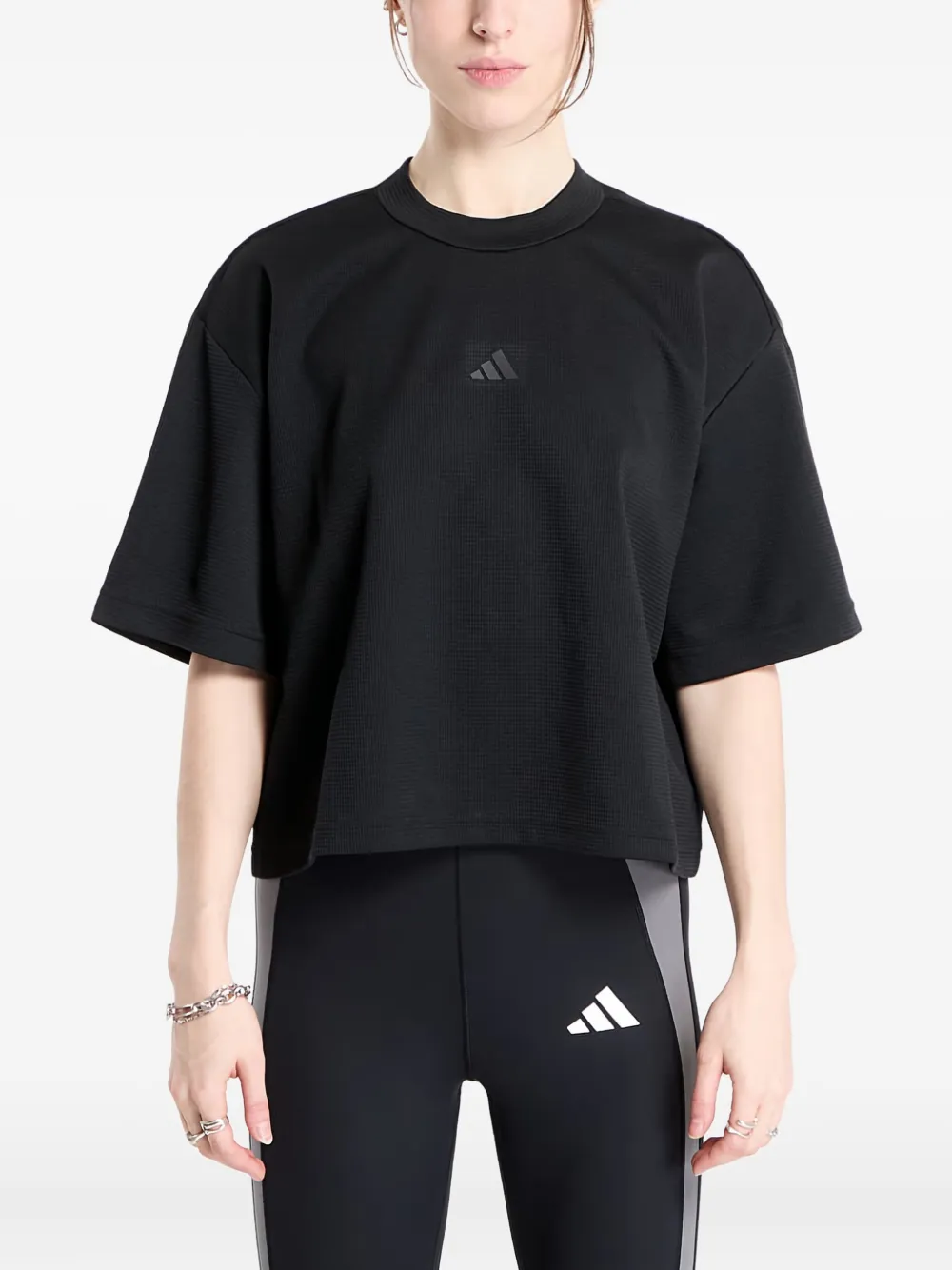 

Футболка Yoga Motion Waffle Adidas, черный