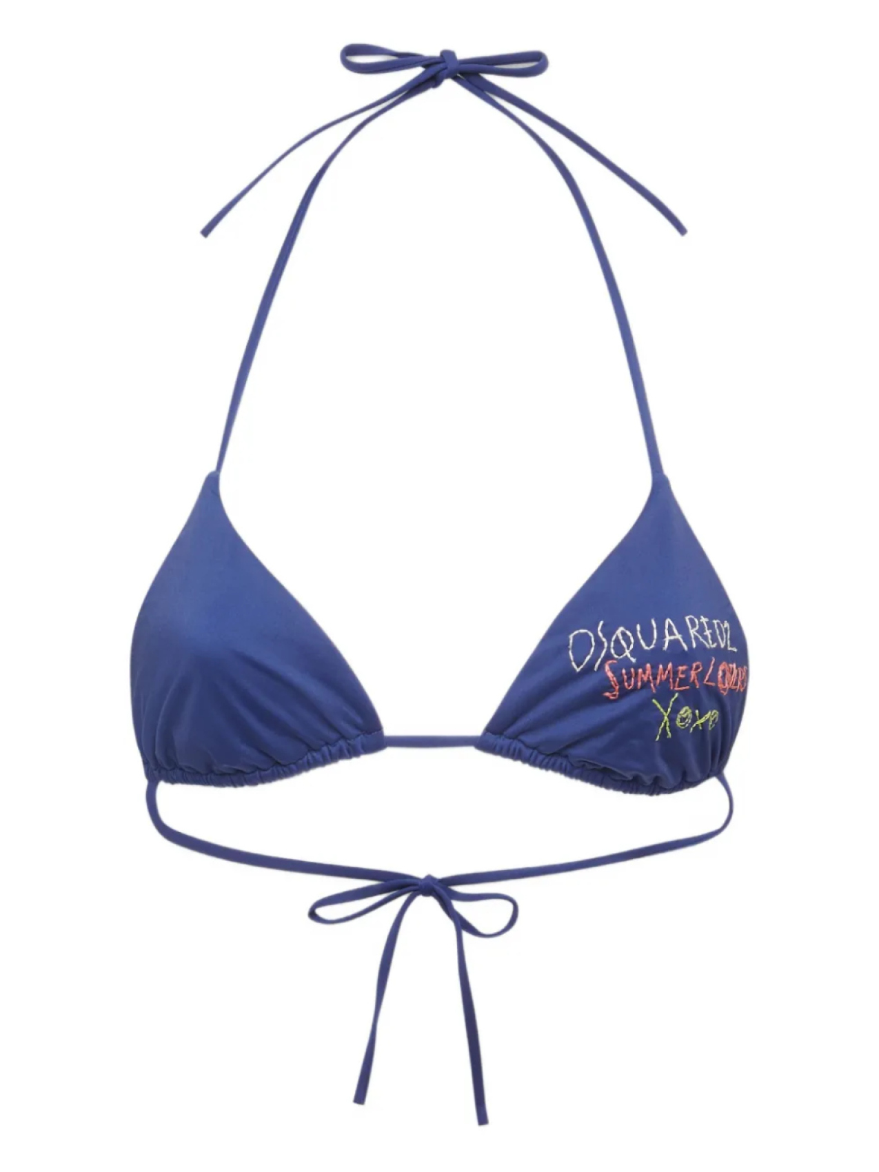 

Вышитый верх бикини DSQUARED2, синий