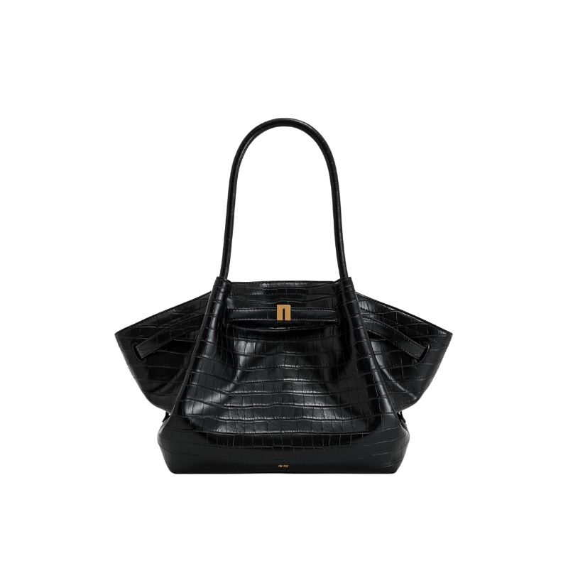 

JW PEI Повседневная женская сумка через плечо большая разноцветная, Black Crocodile Pattern