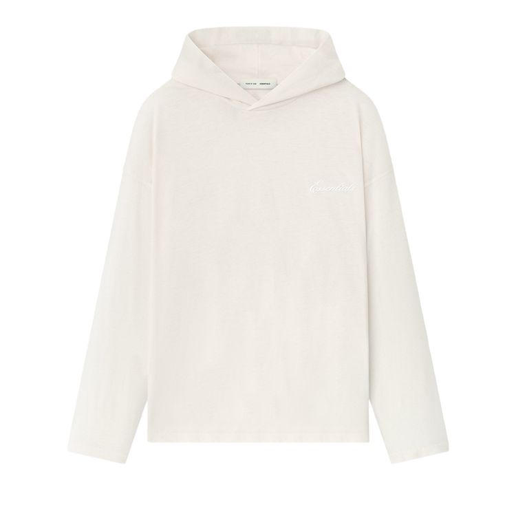 

Классическая толстовка с капюшоном и длинными рукавами Fear of God Essentials с вышивкой, белый