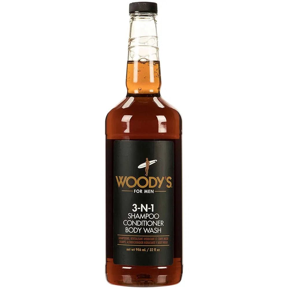 Шампунь-кондиционер-гель для душа 3 в 1 Woody's Special Edition Whiskey Bottle, 946 мл Woody'S