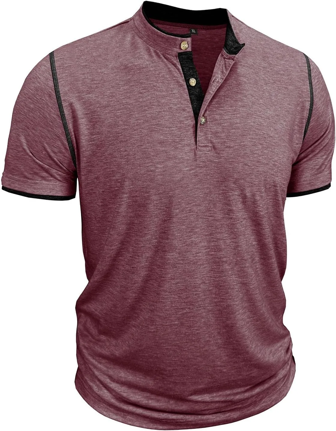 Футболка Muscle Henley для мужчин Color Block — фото 3