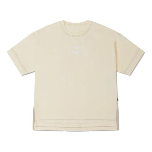 

Футболка contrast stitch slit logo t-shirt 'beige' Converse, бежевый