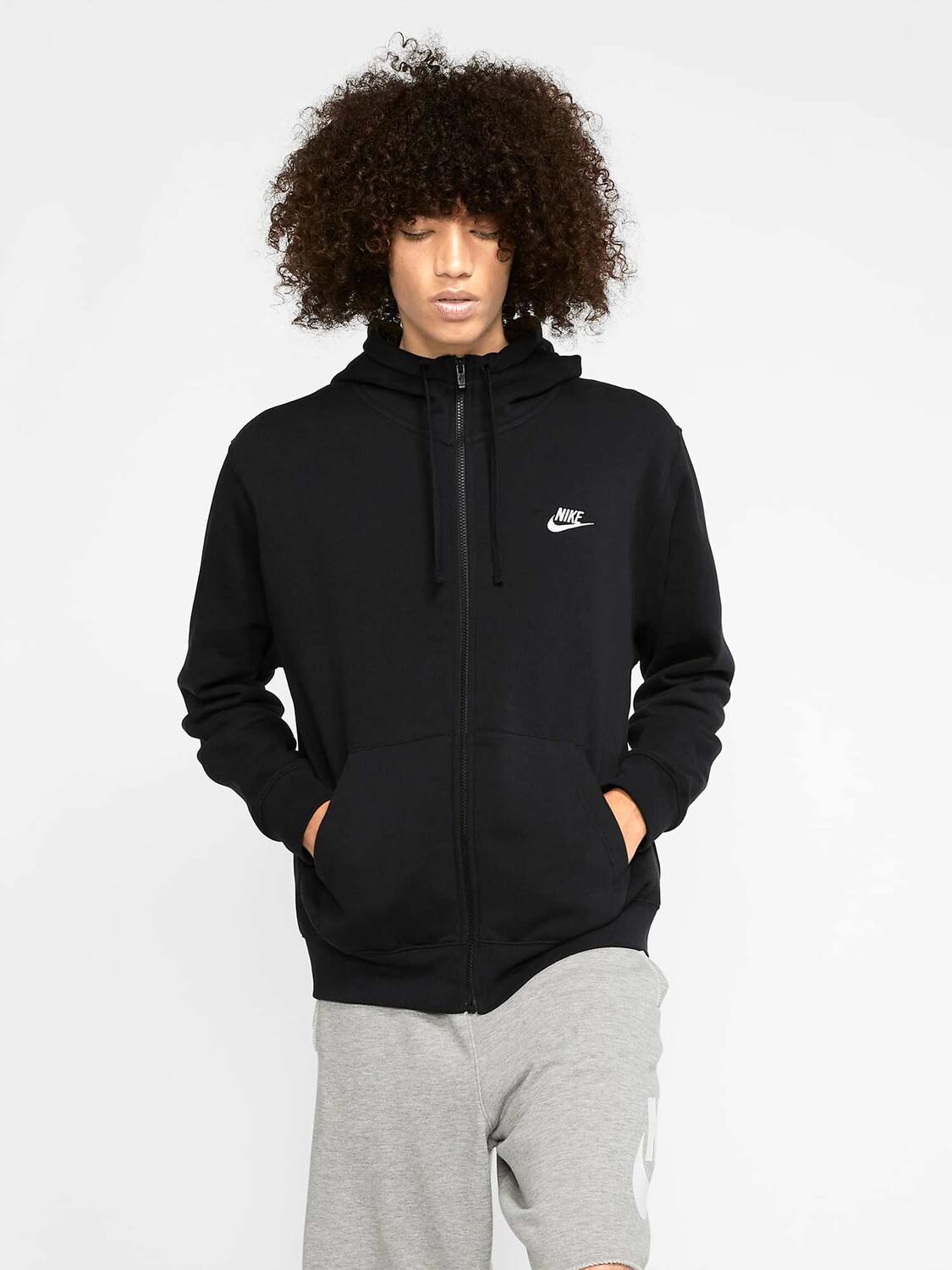 

Толстовка Nike M CLUB HOODIE FZ BB, черный