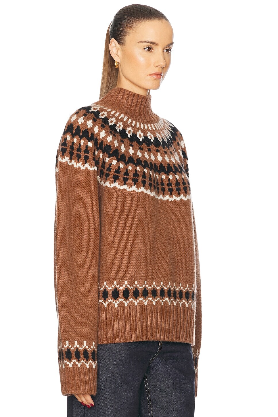 

Свитер Cait Fair Isle EAVES, коричневый