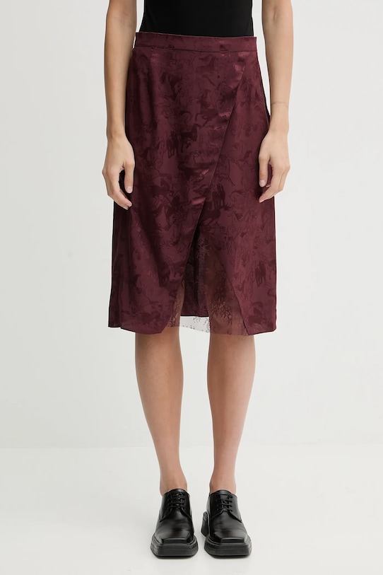 

Шелковая юбка Zadig&Voltaire, бордовый