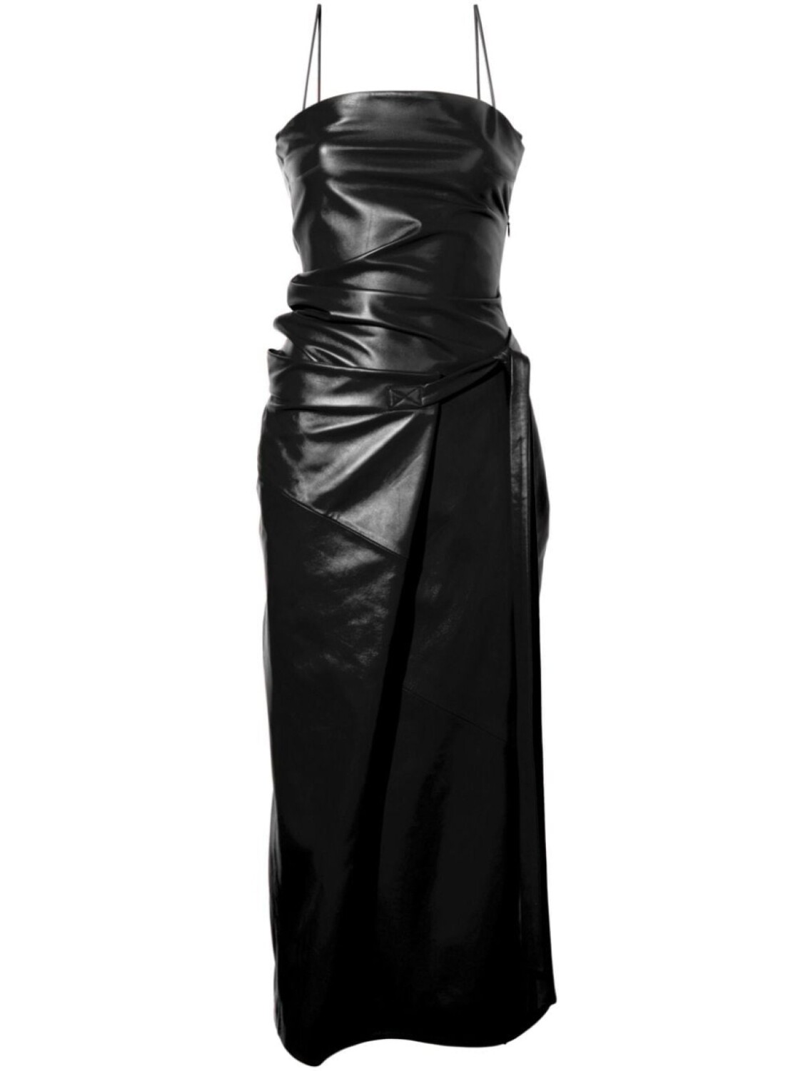 

Proenza Schouler платье-миди из кожи Delancy, черный
