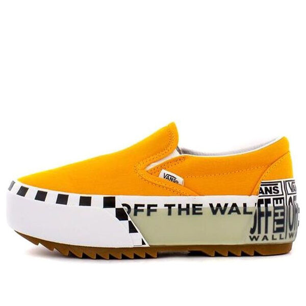 

Кроссовки classic slip-on stacked 'logo stack - bright marigold' Vans, оранжевый