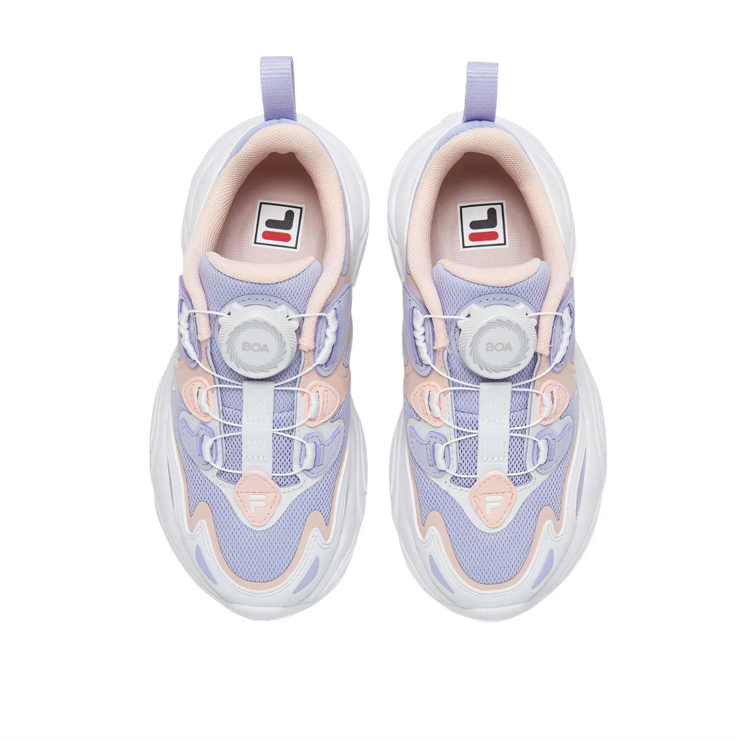 Кроссовки детские BOA Low top Light White/Peach Reddish Brown FILA KIDS — фото 2