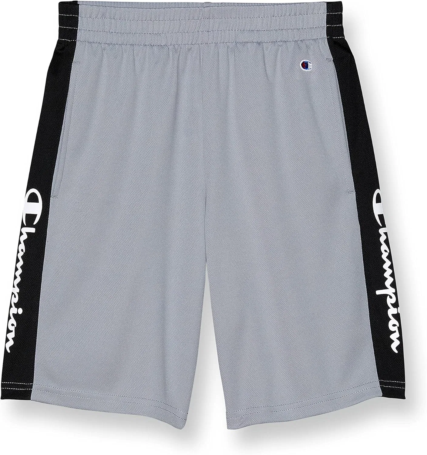 Детские шорты Champion, спортивные шорты для мальчиков, легкие шорты для детей, с графическим рисунком, 8 дюймов, Black/Concrete