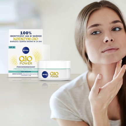 Крем для лица Nivea — Дневной увлажняющий против морщин Q10 Power для комбинированной кожи, 50 мл — фото 2
