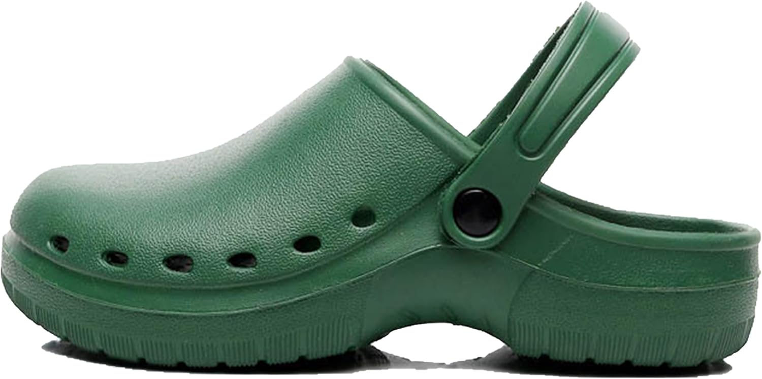 

Рабочие сабо для женщин и мужчин. Удобные, дышащие, с поддержкой свода стопы, нескользящие. Обувь для медсестер, поваров, садоводов и работников бистро Generic, темно-зеленый