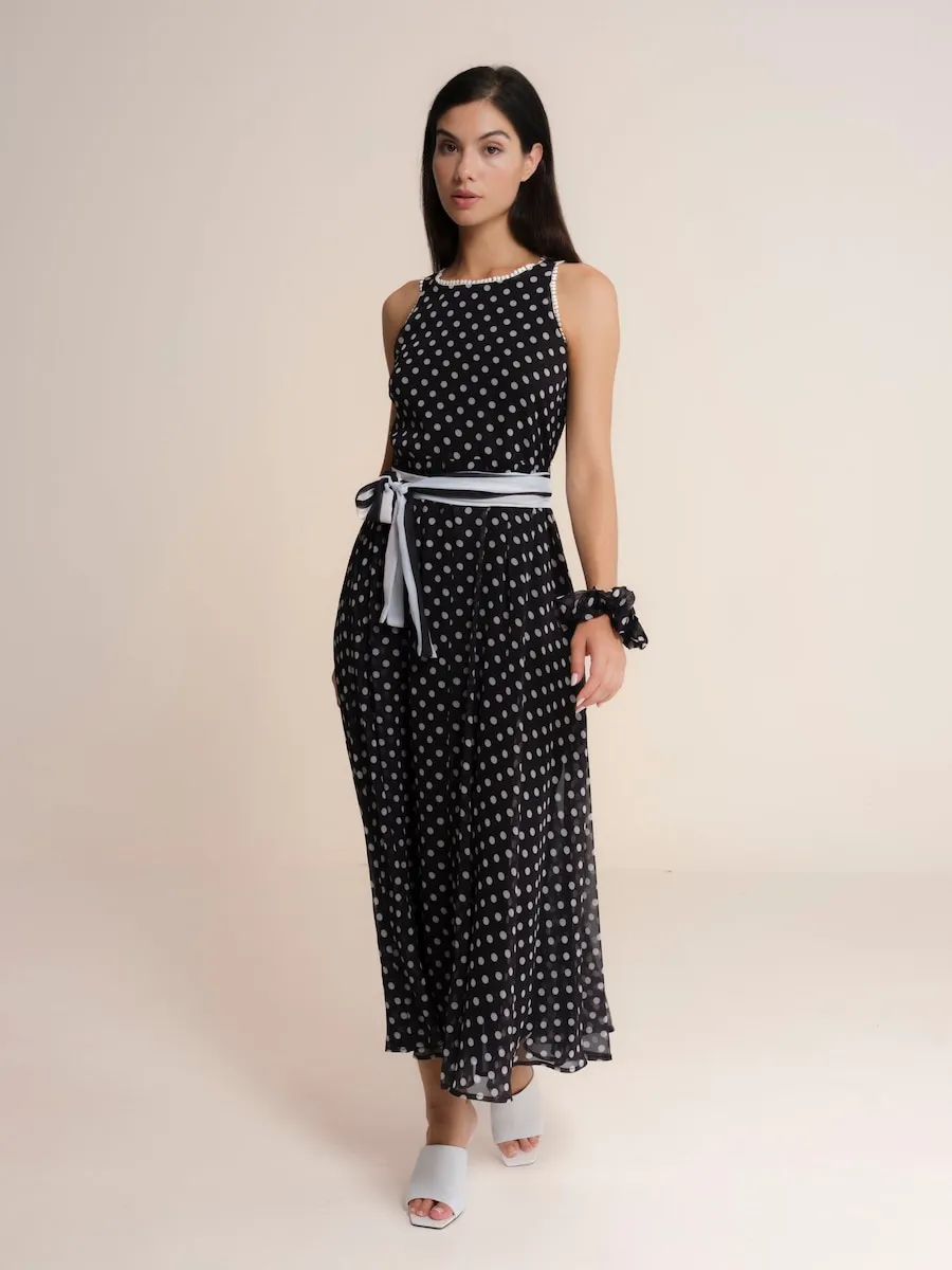 

Длинное платье с принтом Niza, черный