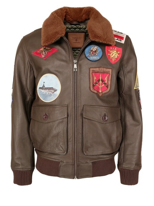

Кожаный пиджак Topgun, коричневый