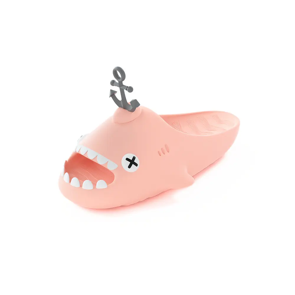 

HelloSlippers Акульи лодочные якоря, унисекс слайдеры розовые, цвет Pink