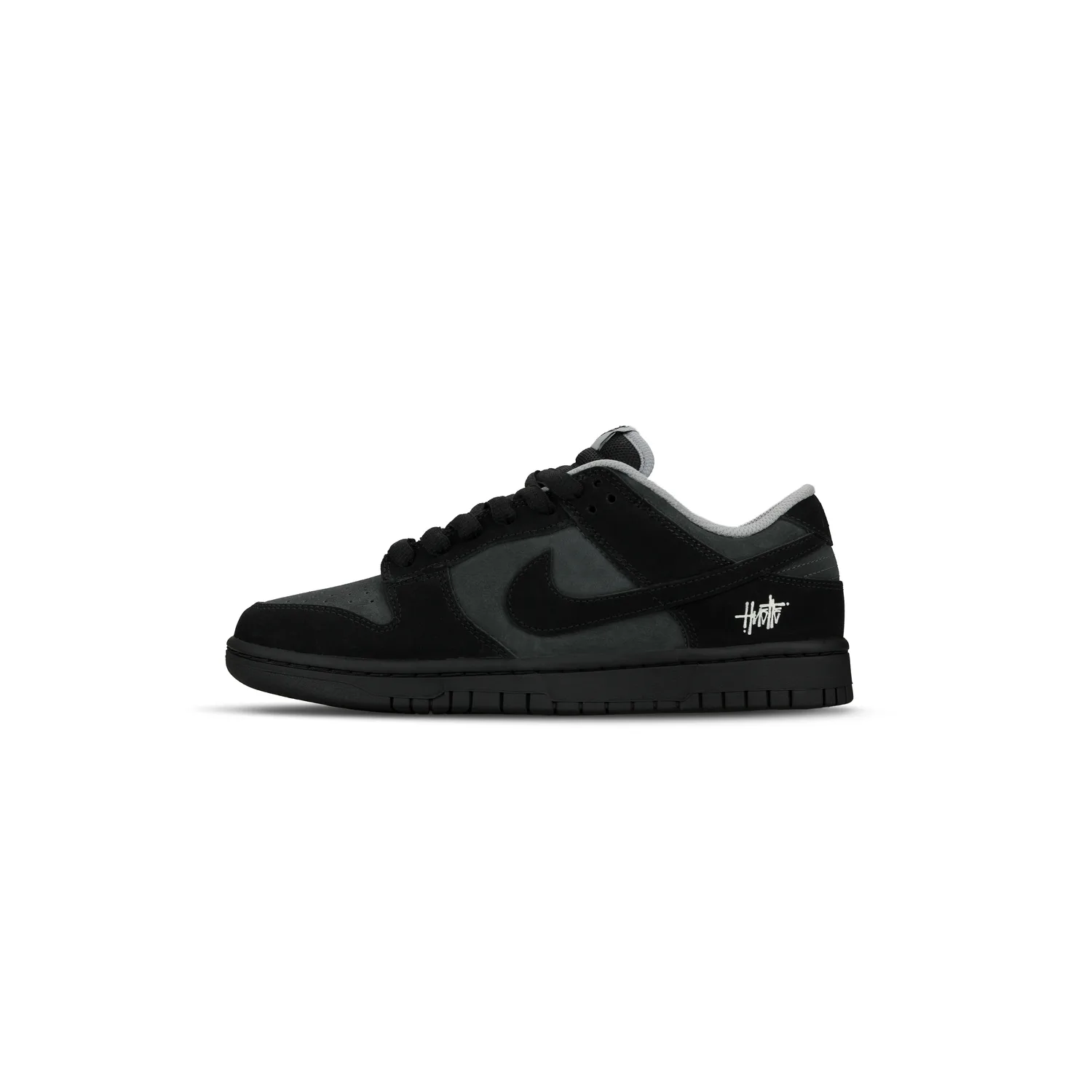 Nike Dunk Abrasion Resistant Slip Resistant Low top Skateboard Shoes Unisex черный серый