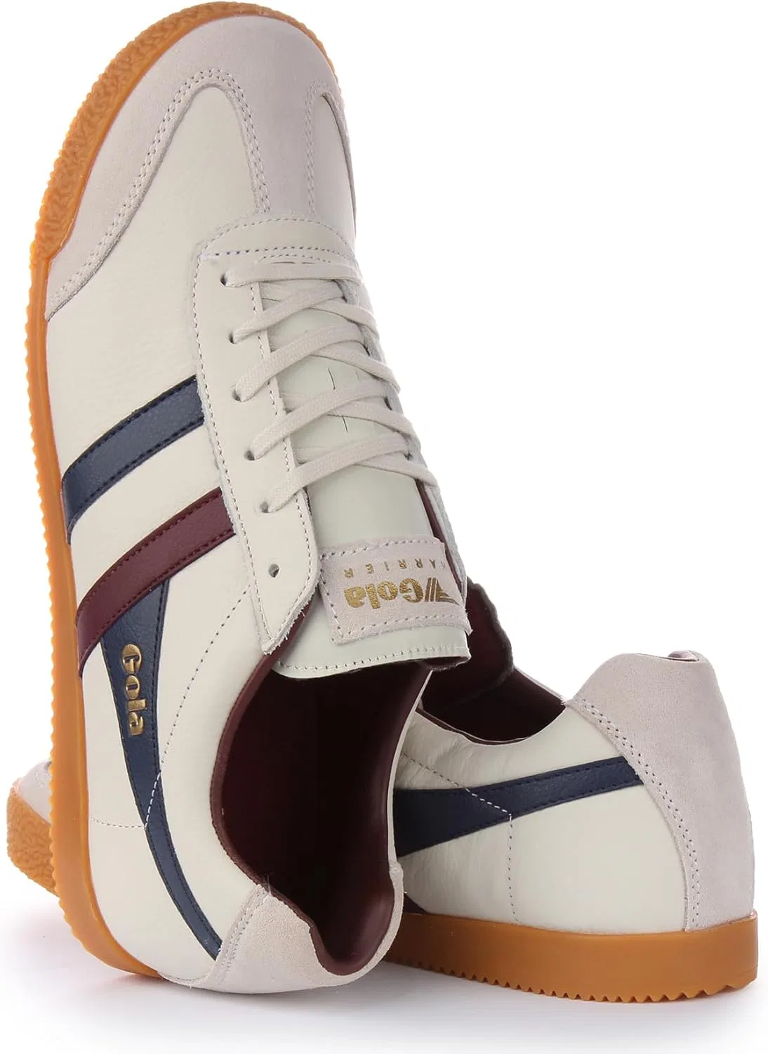 Тренировочные кроссовки Gola Harrier CMA192PY, Off White Burgundy Navy — фото 4