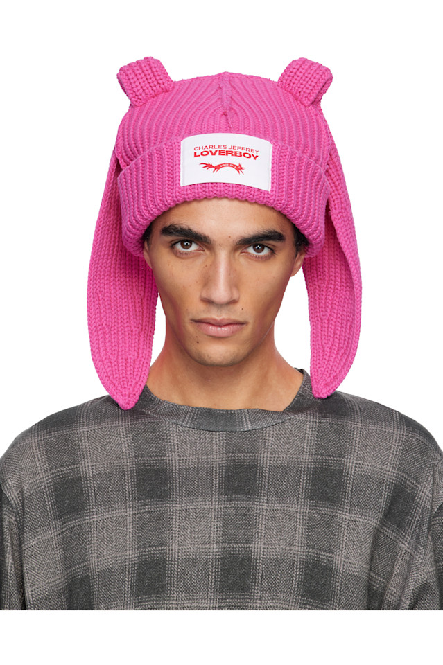 

Толстая шапочка в виде кролика Charles Jeffrey Loverboy, розовый