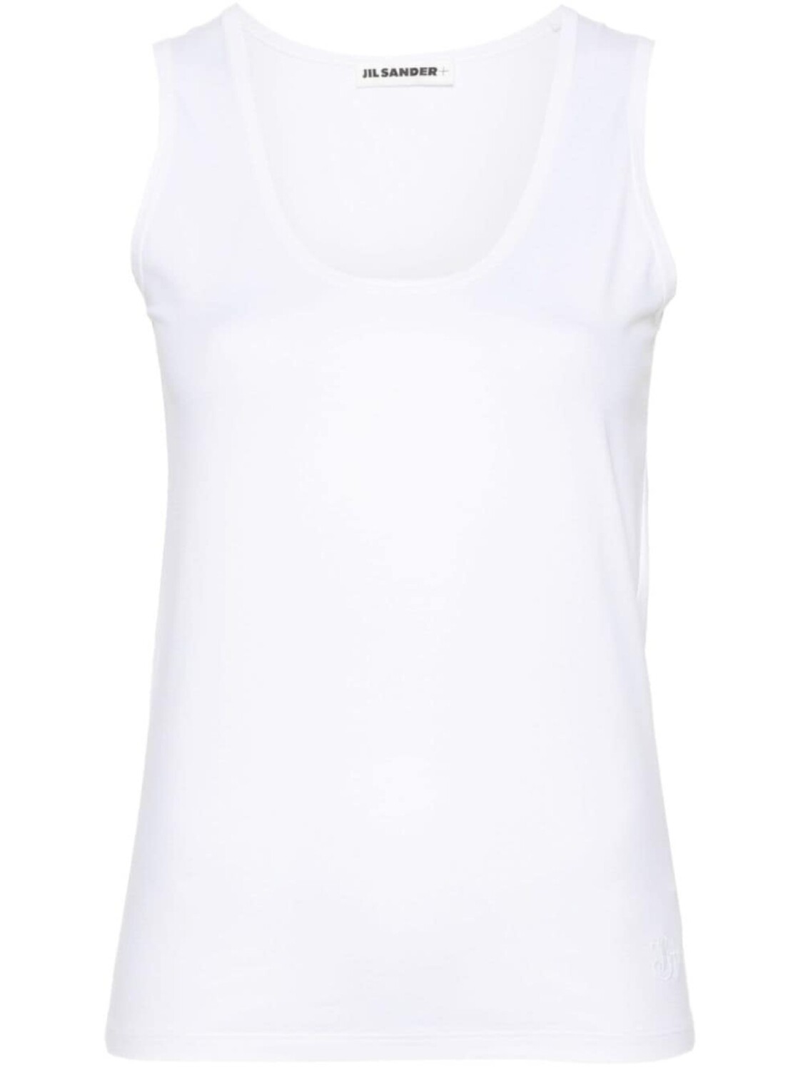 

Jil Sander топ с вышитым логотипом, белый