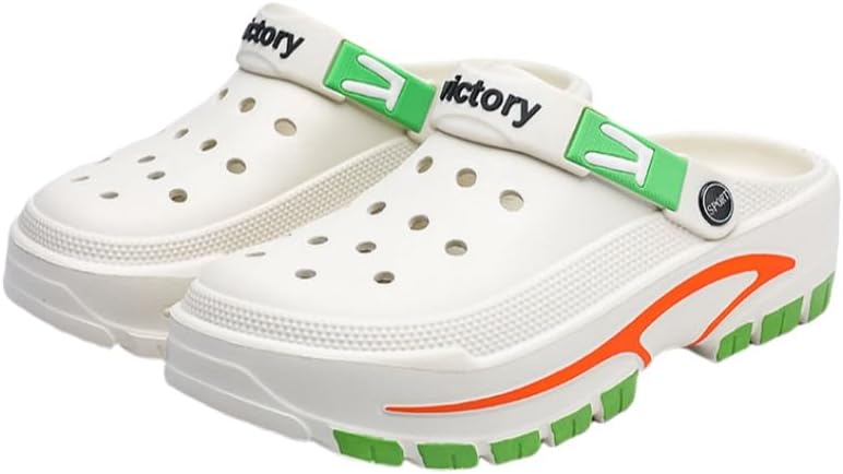 

Мужские массивные сабо - дышащие летние шлепанцы с быстро сохнущей и перфорированной структурой, нескользящая мягкая подошва, легкие и прочные обувь для улицы и повседневной носки Clolinde, белый