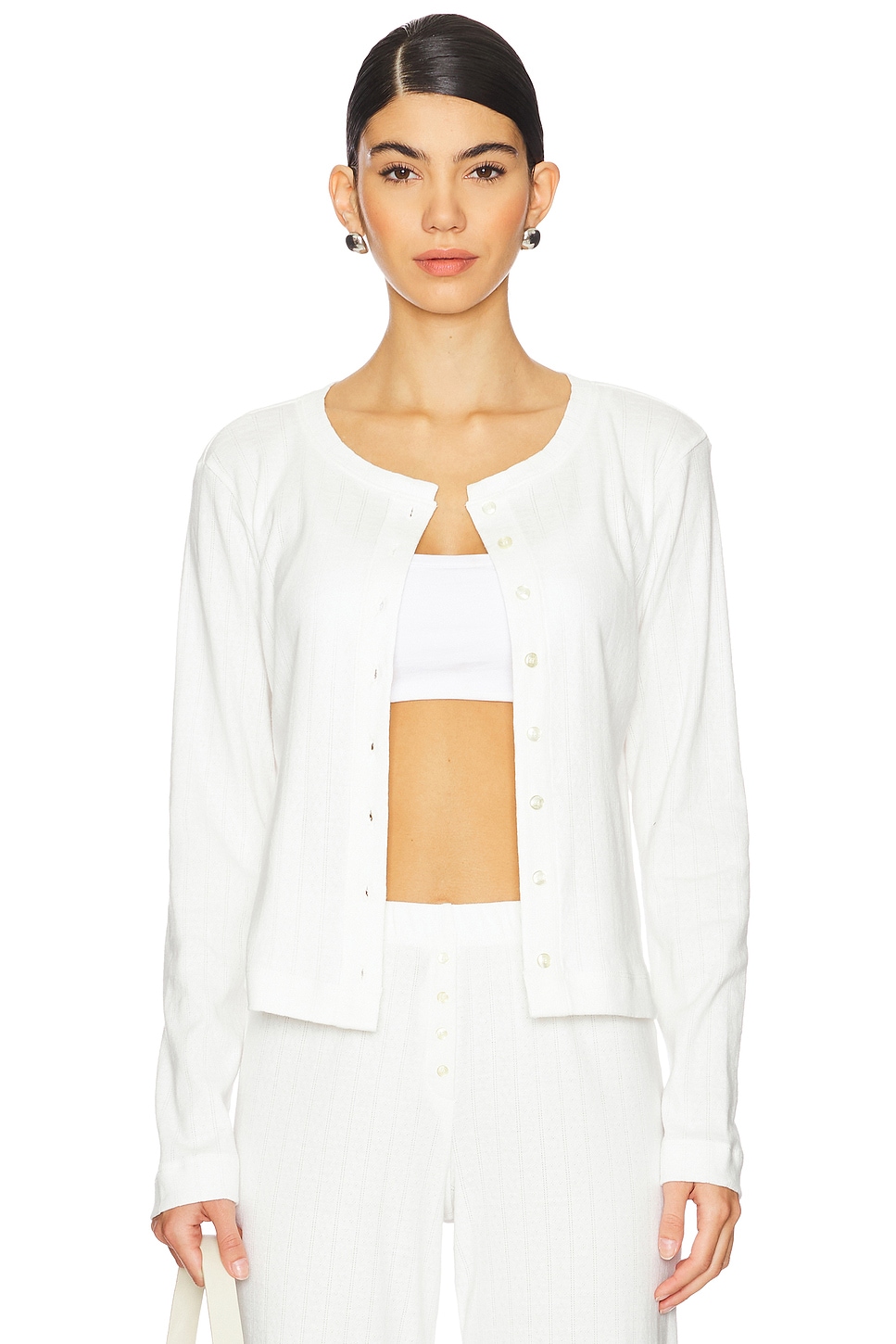 

Классическая кофта "Pointelle" от Leset, white