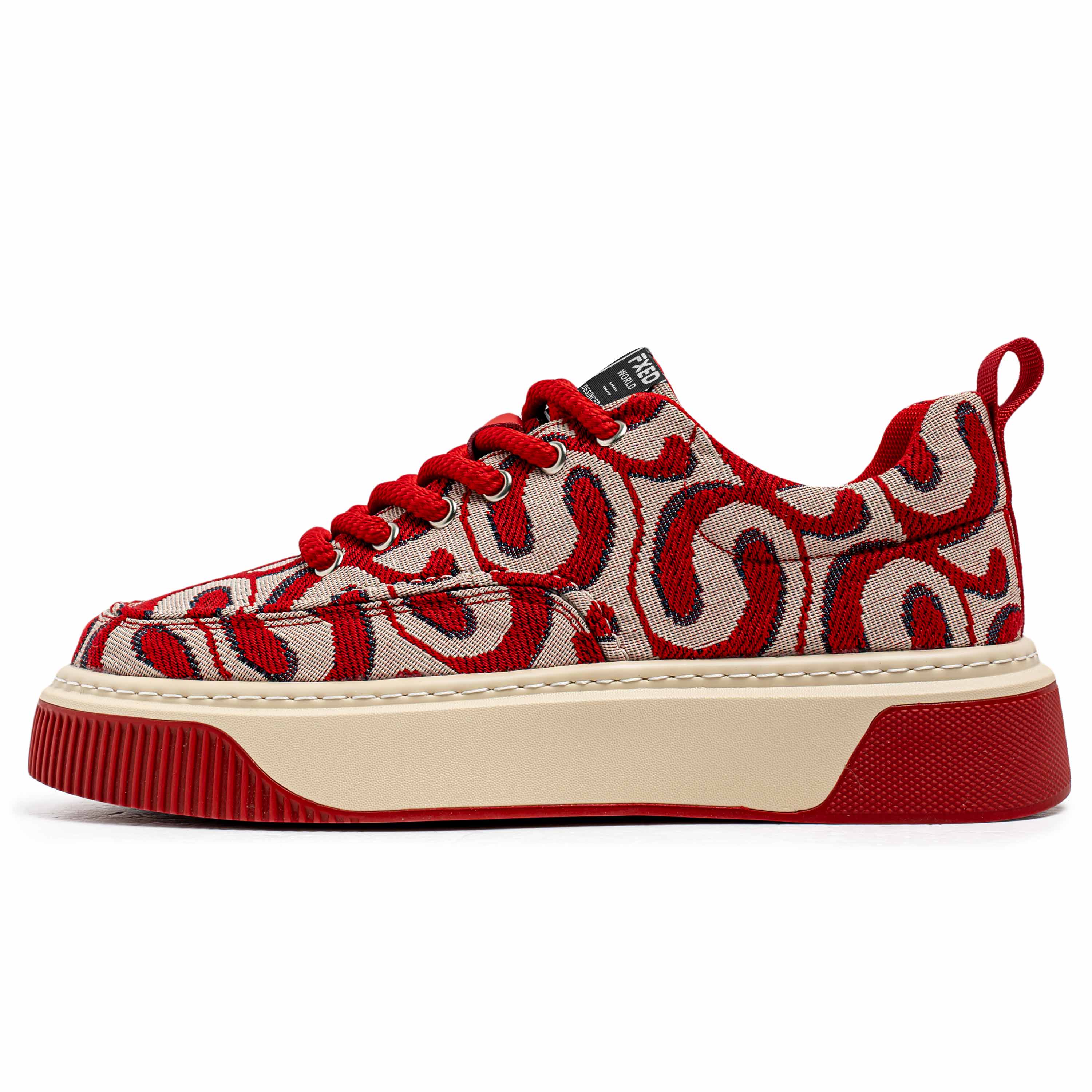 

Низкие мужские кроссовки GNVA, Beige Red