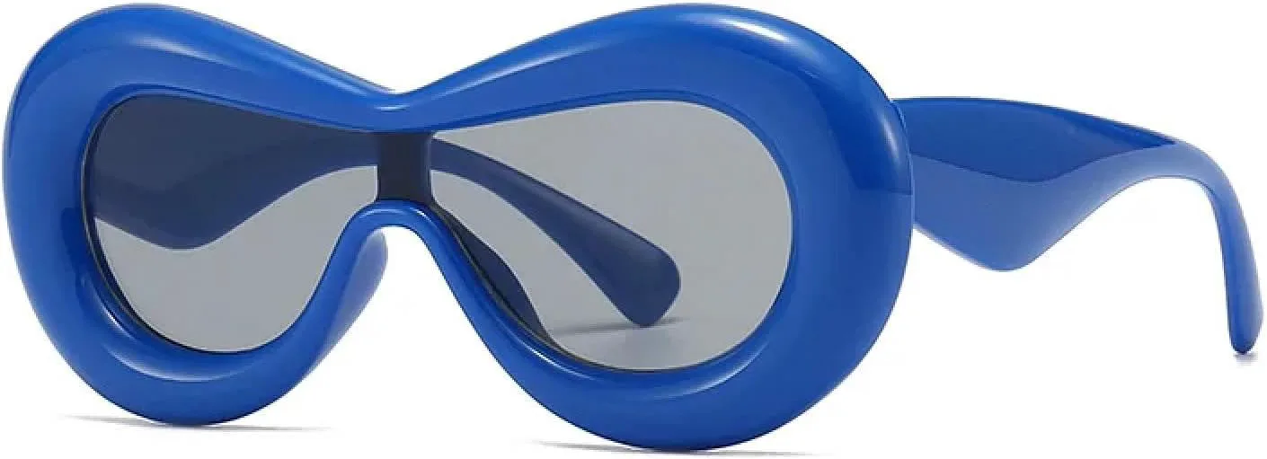 

55138 Женские солнцезащитные очки, роскошные солнцезащитные очки для леди, винтажные зеркальные очки в большой оправе, Oculos De Sol Femi TOIPASTN, C4blue