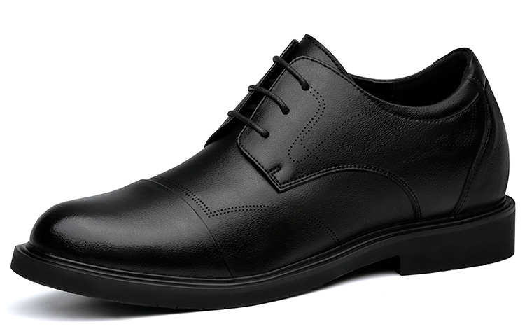 

SULEGAO Мужские туфли черные низкие на подъеме 6 см, цвет Black (Height Increasing 6cm)