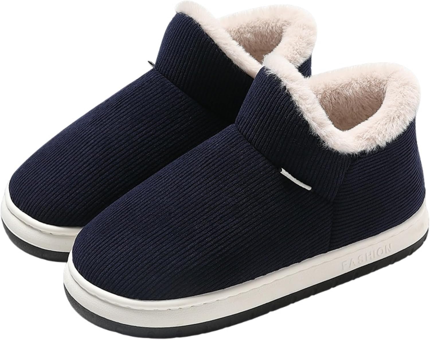 

Домашние тапочки-ботиночки для мужчин и женщин, флисовые, утолщенные, с закрытым носком, пушистые, плюшевые, из пены с эффектом памяти, зимние, теплые, мягкие, удобные, для дома и улицы. Мягкие, комфортные домашние тапочки Generic, темно-синий