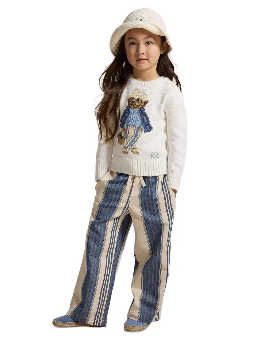 Детский свитер с круглым вырезом Polo Bear (размеры 2T-6X) Polo Ralph Lauren, белый — фото 2