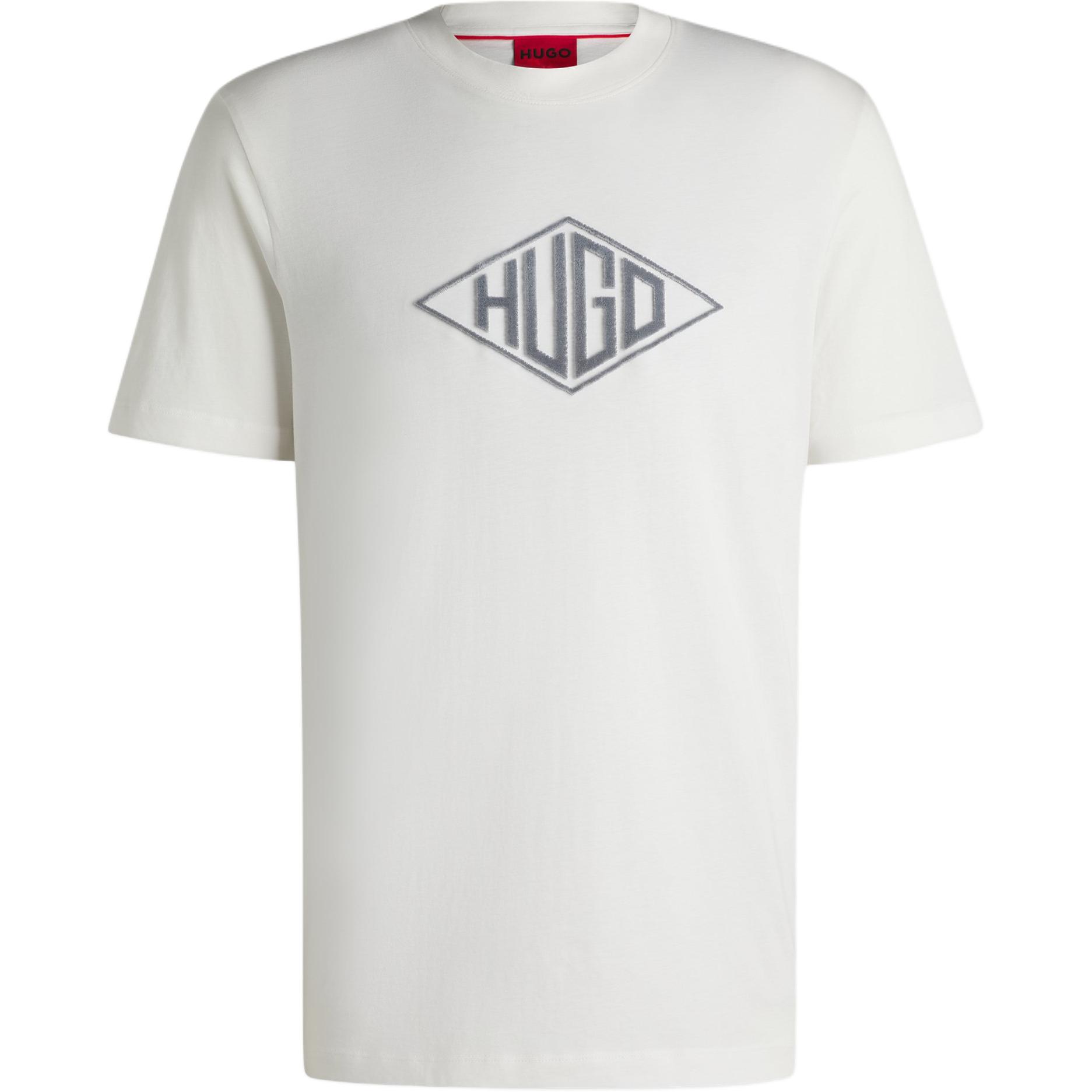 

HUGO BOSS Футболка Hugo Logo Embroidered Crewneck, Красный, HUGO BOSS Футболка Hugo Logo Embroidered Crewneck