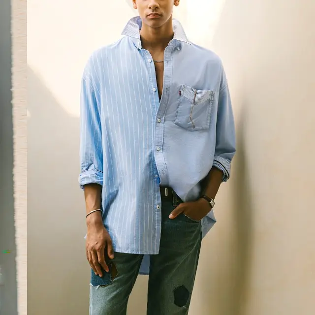 Лёгкая голубая рубашка Levi’s из летней коллекции SS24 — фото 4