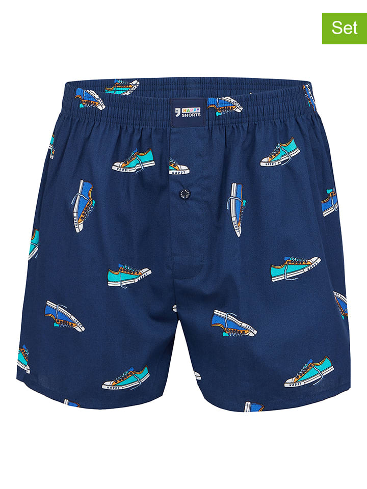 

Happy Shorts Комплект из 3 штук: боксерские трусы темно-синего цвета